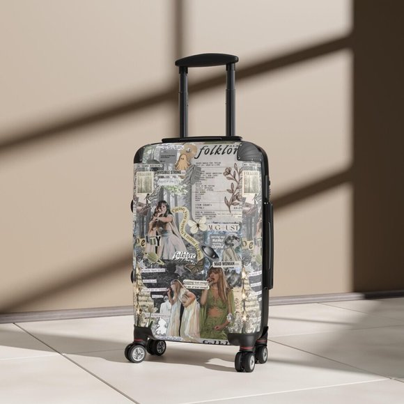 Swiftie Folklore Suitcase - Folklore Album Swift Lover Airplane Compact Carry On - Picture 4 of 9